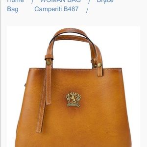 Pratesi calf leather handbag in cognac